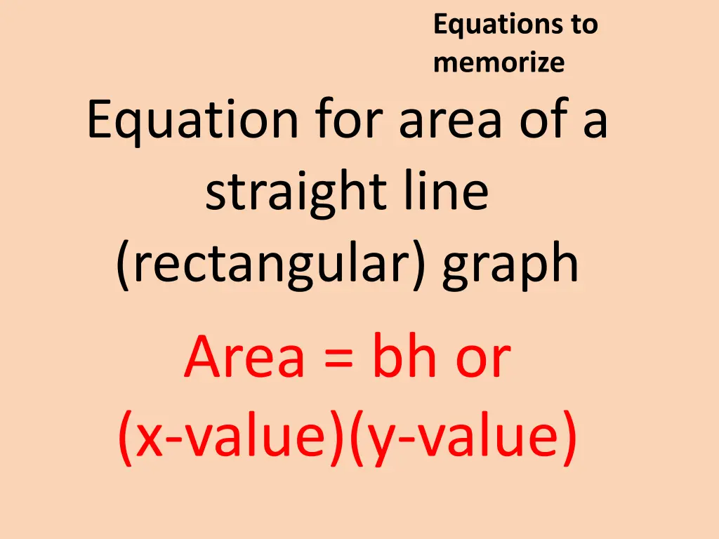 equations to memorize 9