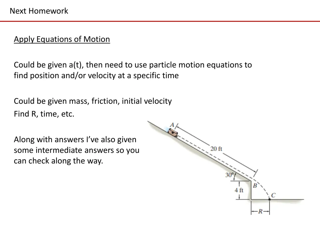 next homework