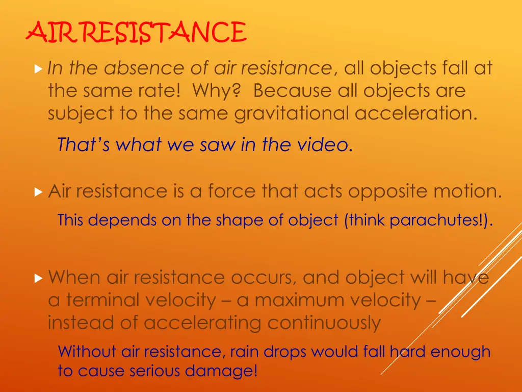 air resistance