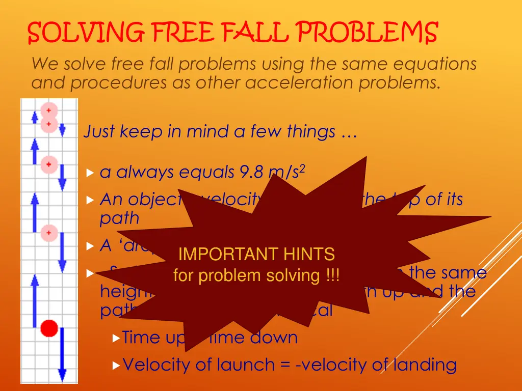 solving free fall problems we solve free fall