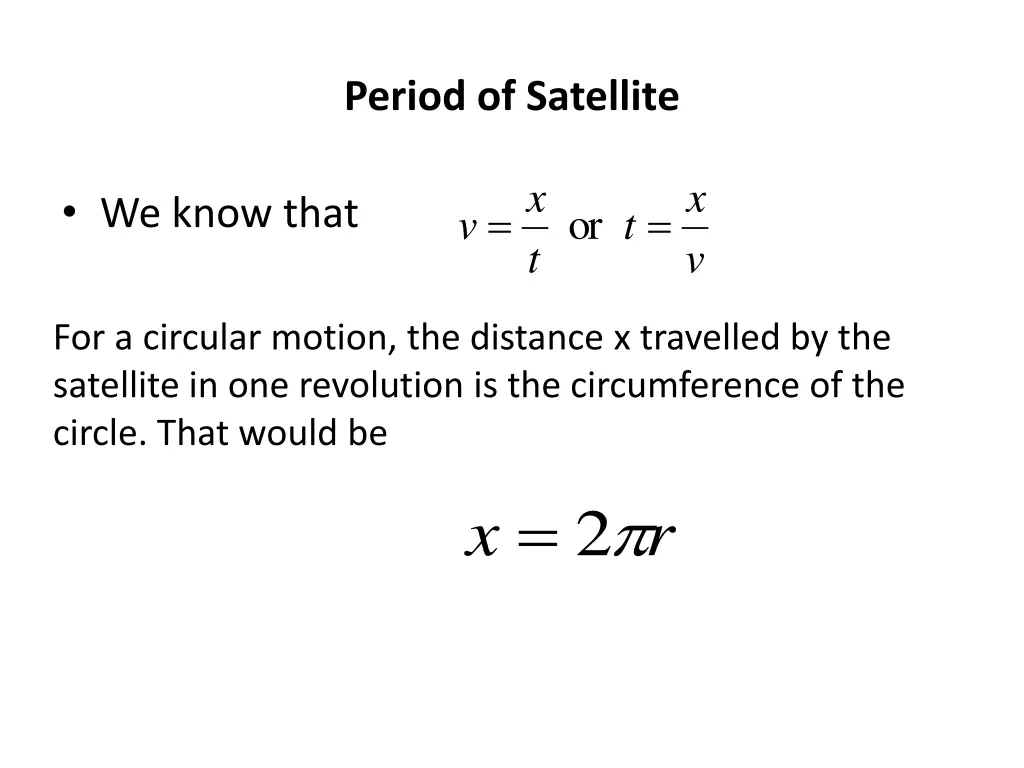 period of satellite