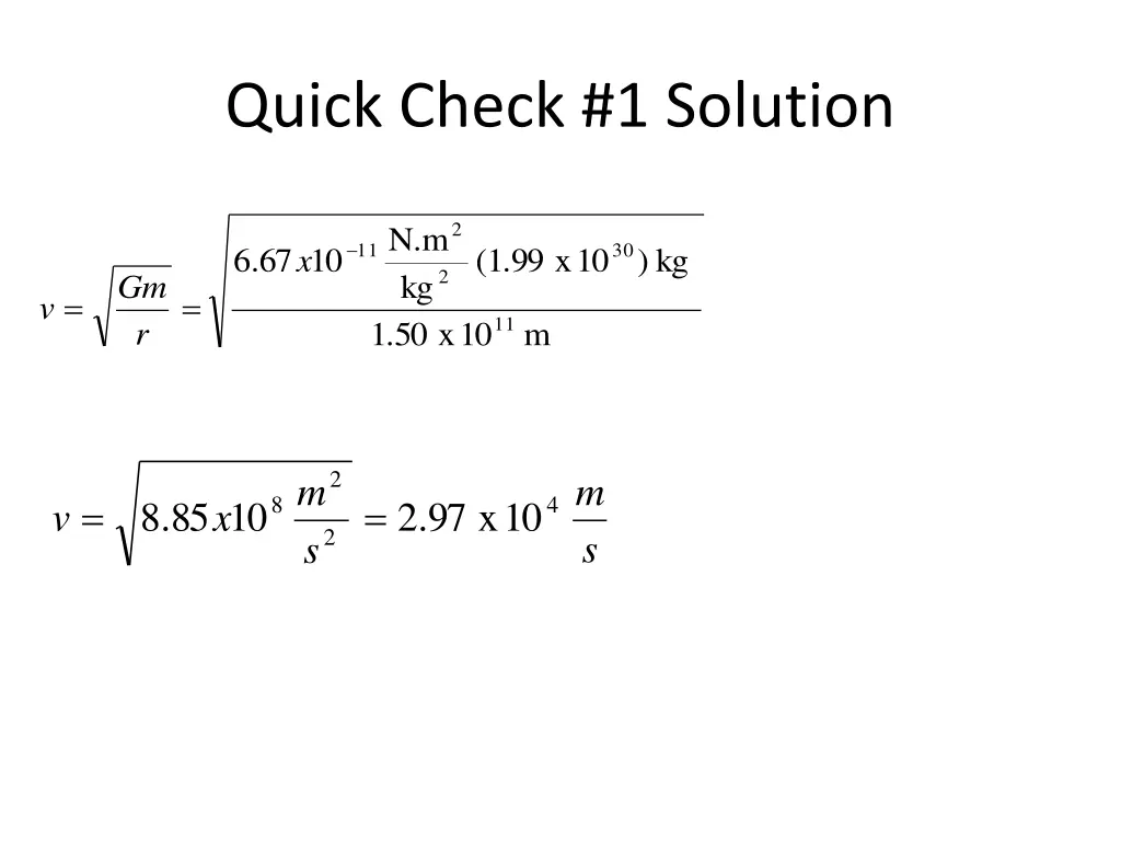 quick check 1 solution