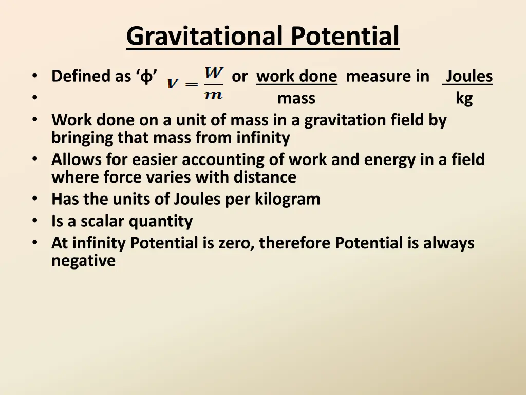 gravitational potential