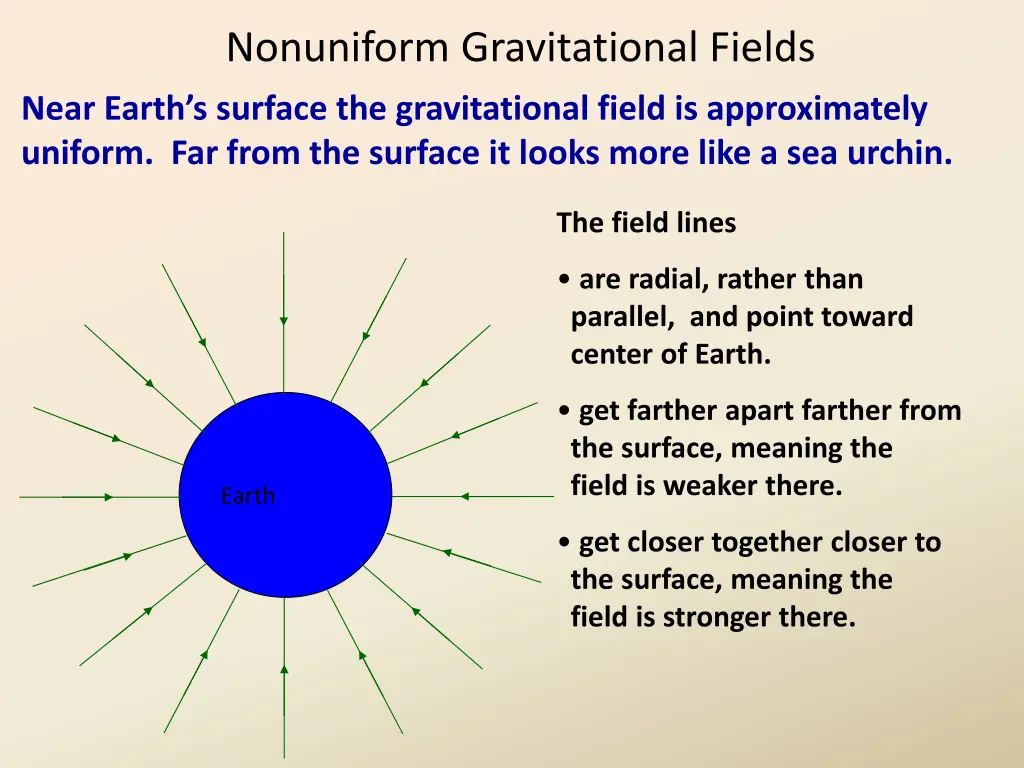 nonuniform gravitational fields