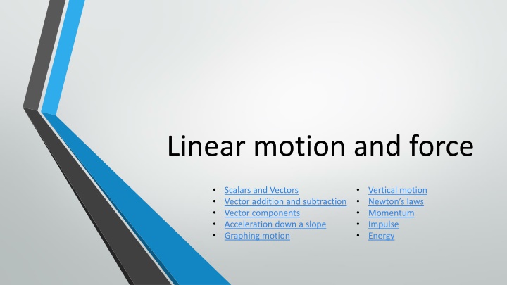 linear motion and force