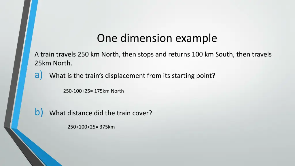 one dimension example