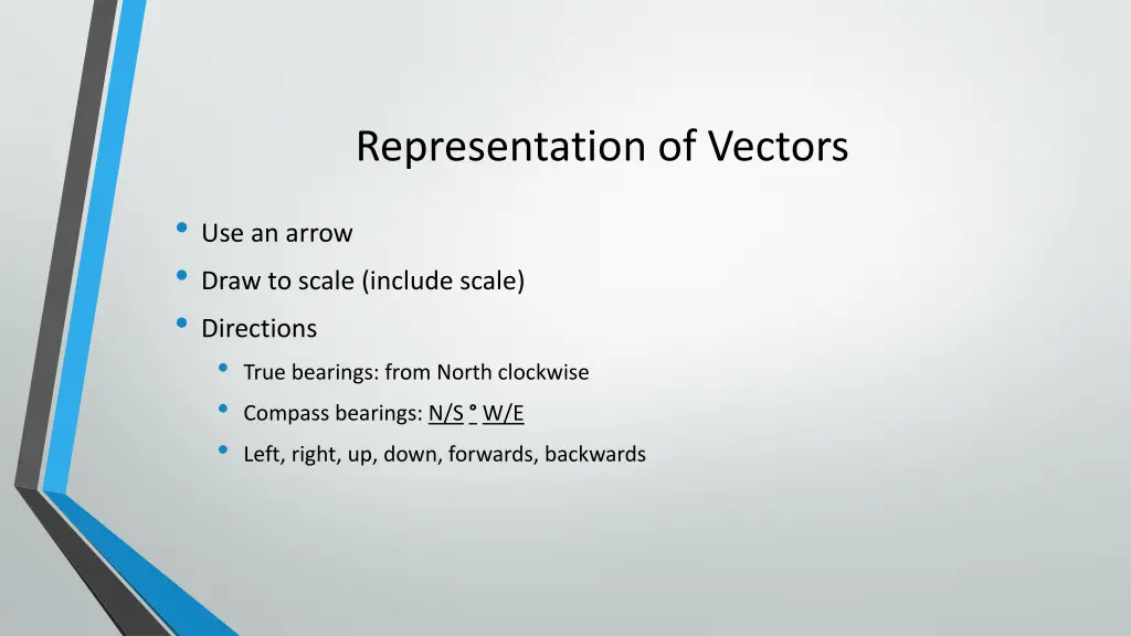 representation of vectors