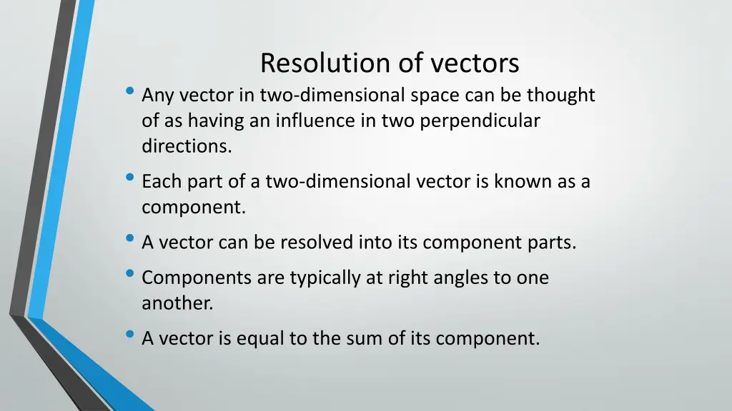 resolution of vectors