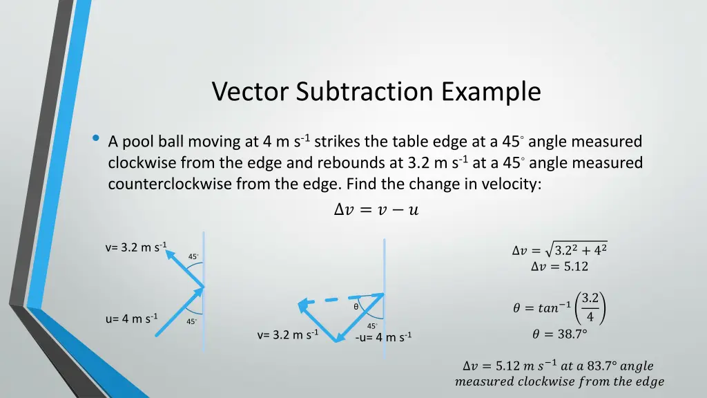 vector subtraction example