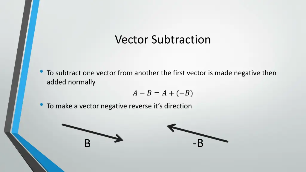 vector subtraction