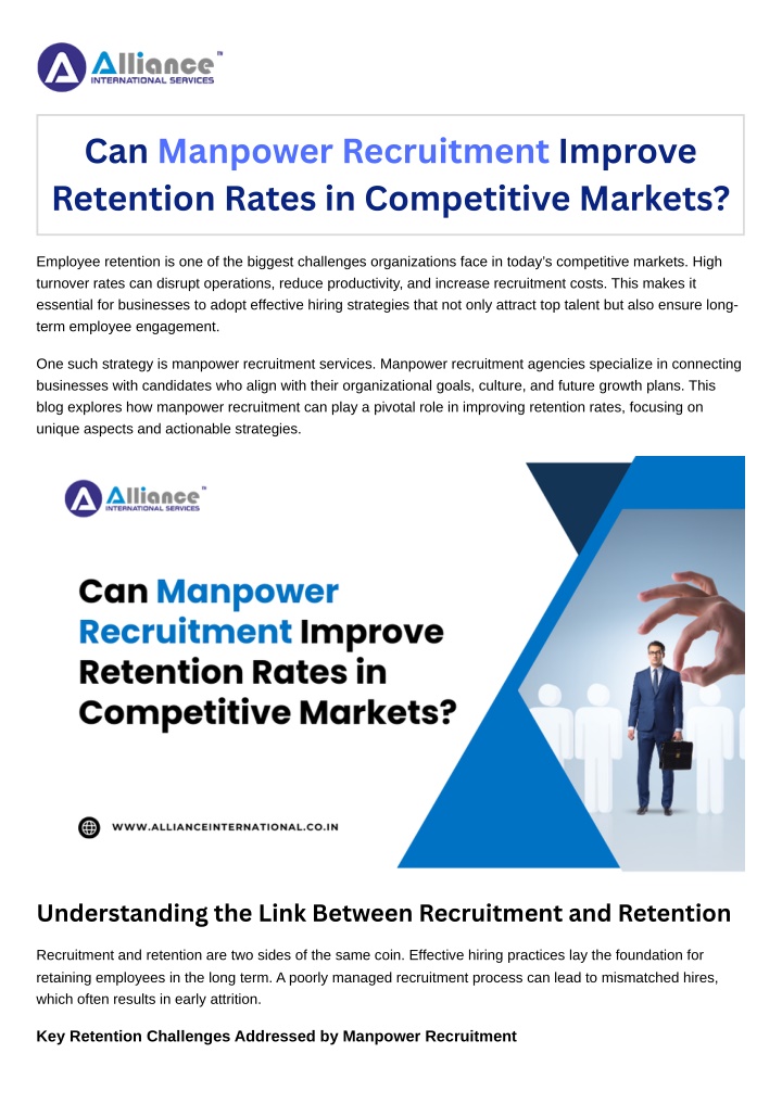 can manpower recruitment improve retention rates