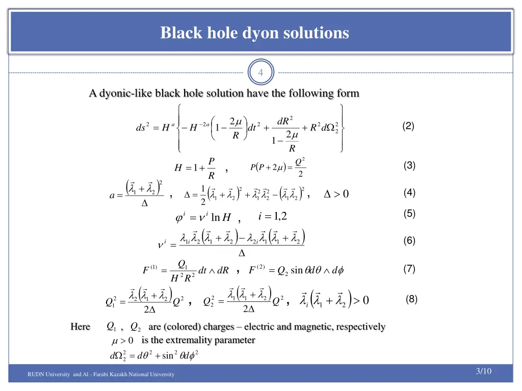 black hole dyon solutions 1