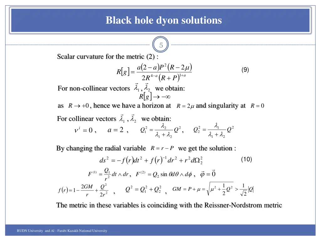 black hole dyon solutions 2