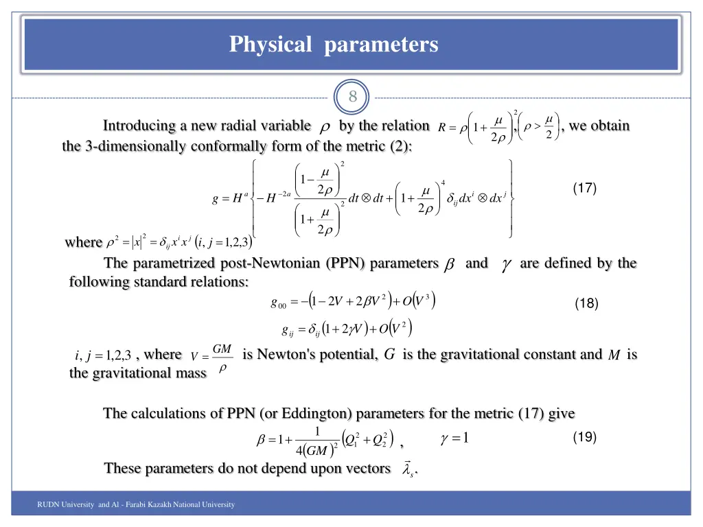 physical parameters 2