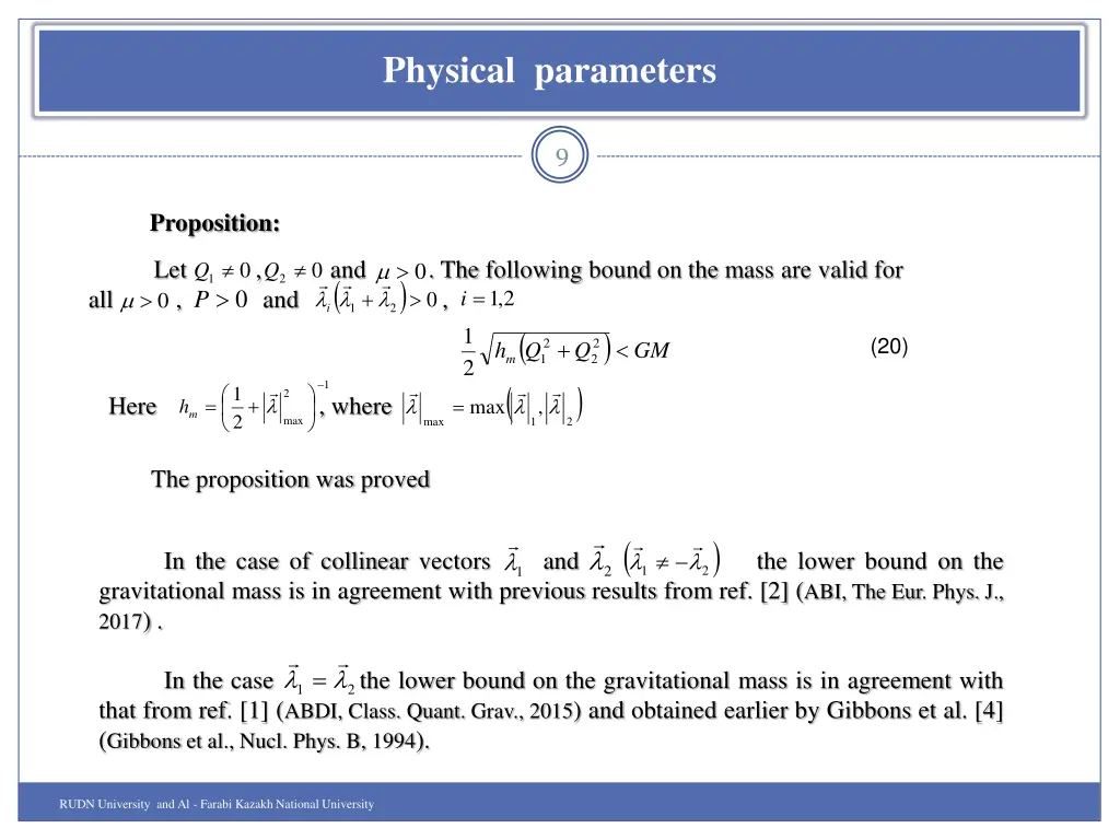 physical parameters 3