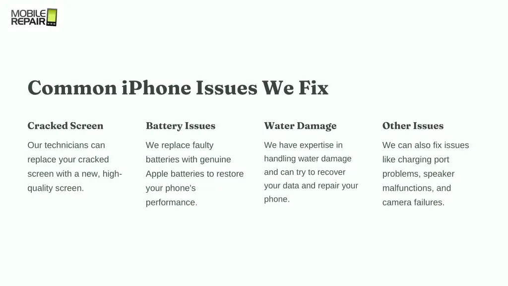 common iphone issues we fix