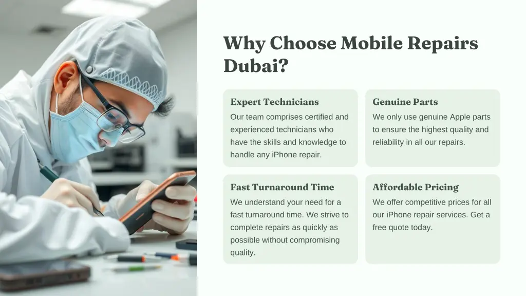 why choose mobile repairs dubai