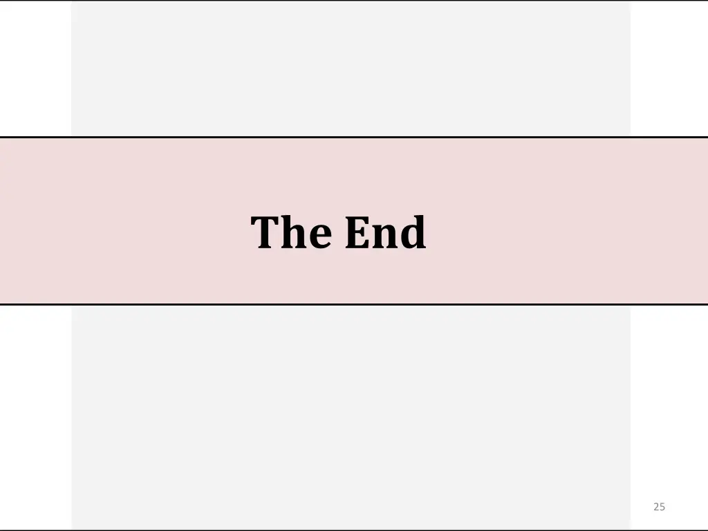 the end