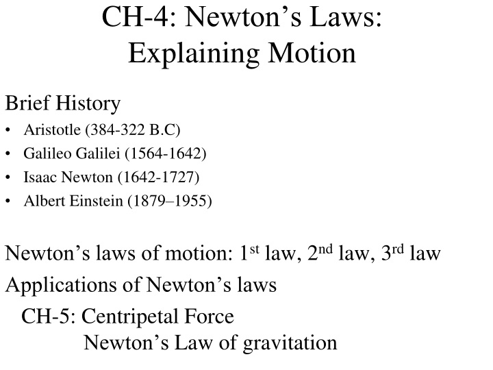 ch 4 newton s laws explaining motion