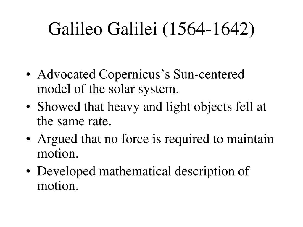 galileo galilei 1564 1642