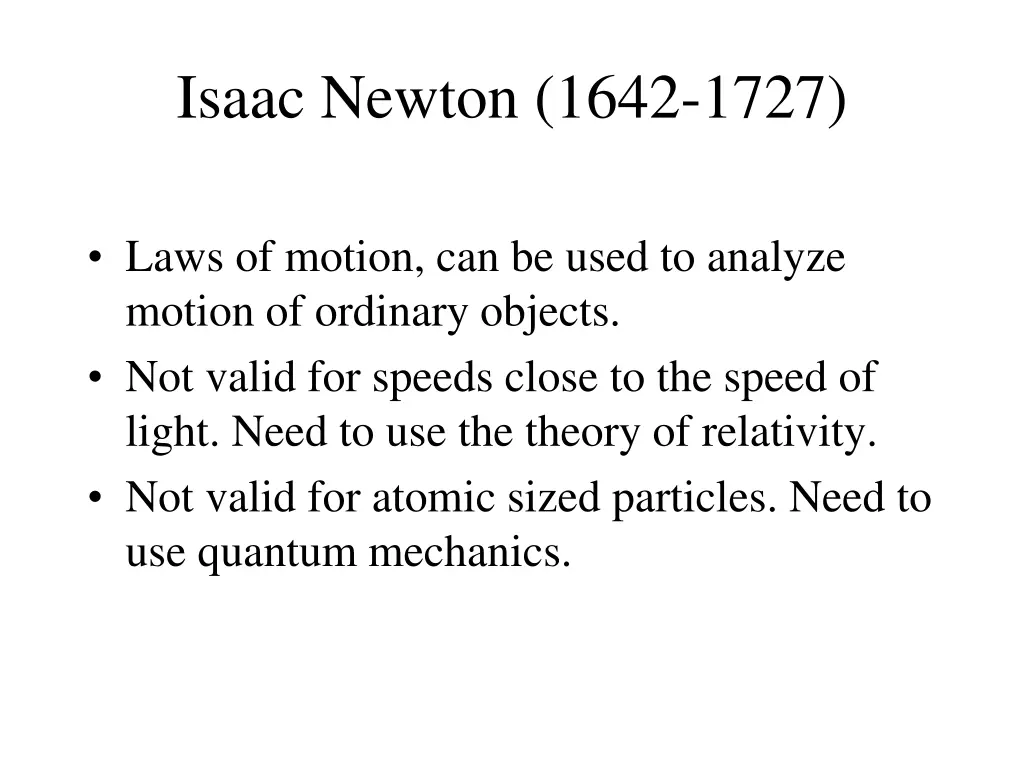 isaac newton 1642 1727