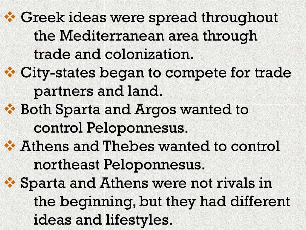 greek ideas were spread throughout