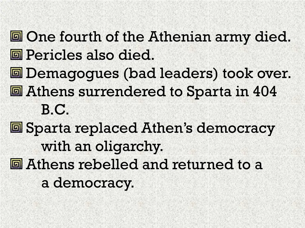 one fourth of the athenian army died pericles