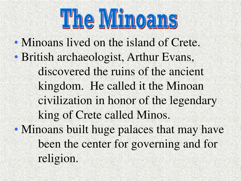 the minoans