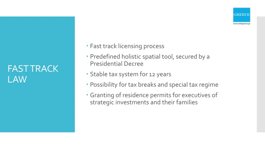 fast track licensing process predefined holistic