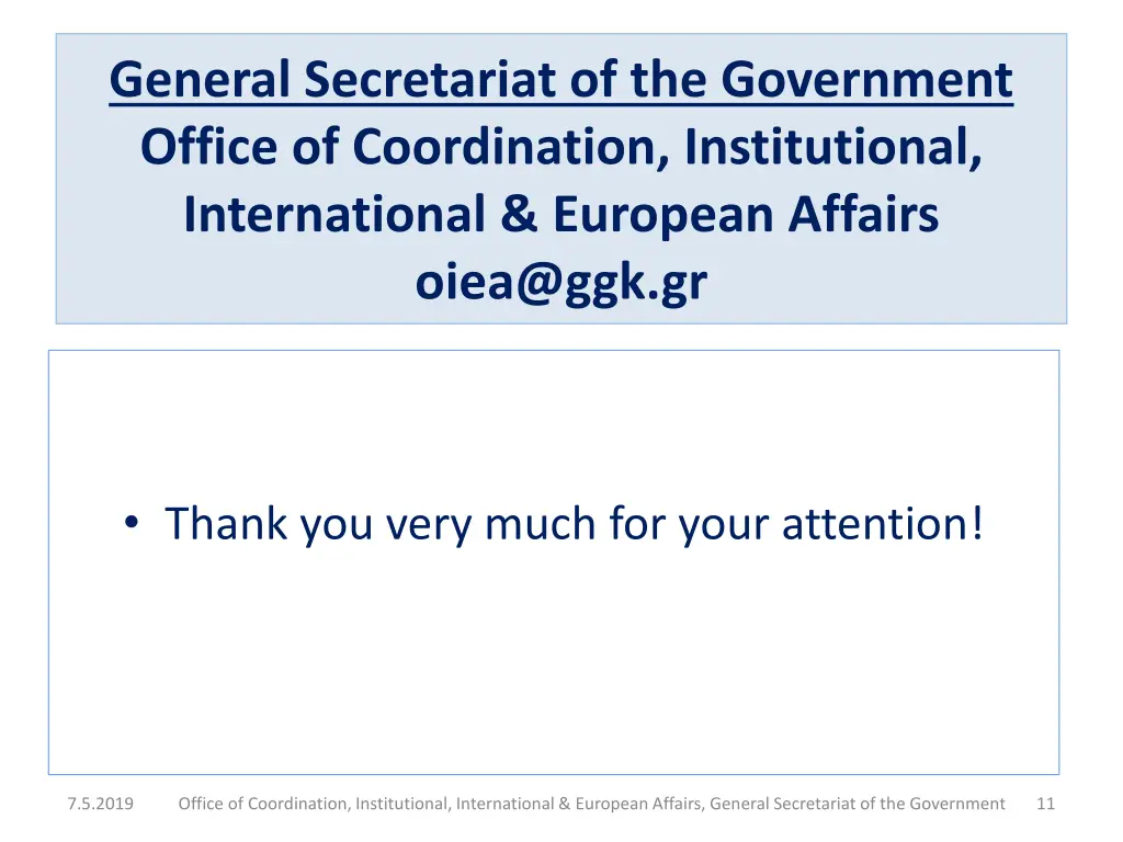 general secretariat of the government office