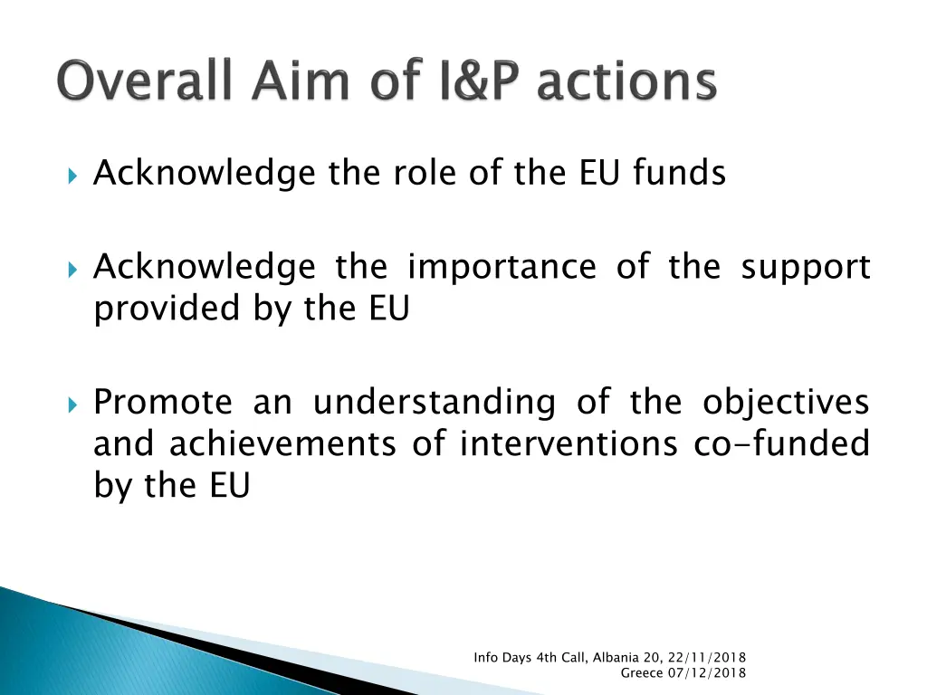 acknowledge the role of the eu funds