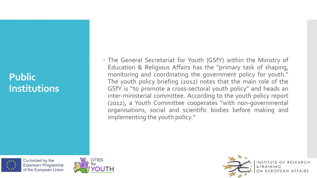 the general secretariat for youth gsfy within