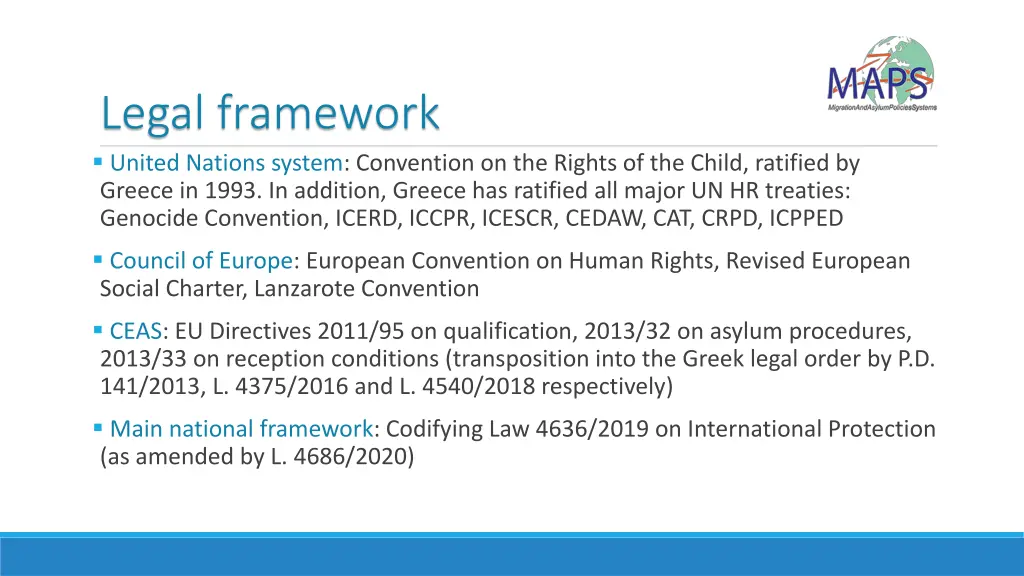 legal framework united nations system convention