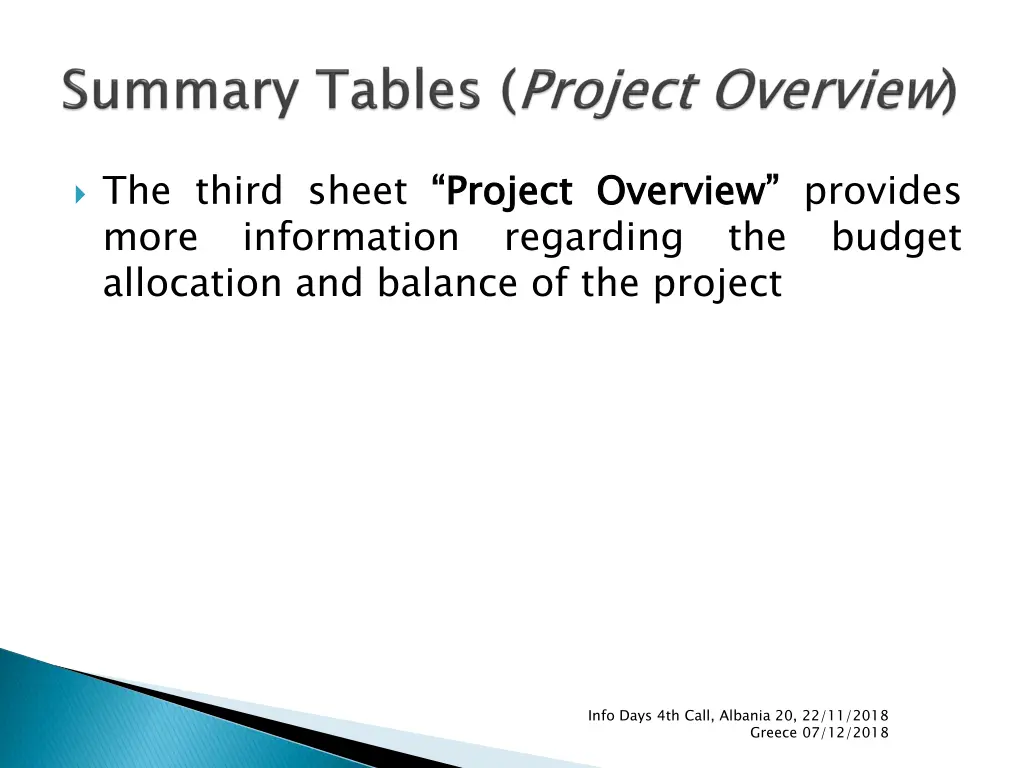 the third sheet project more allocation