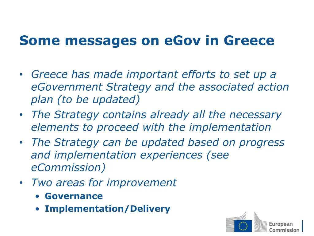 some messages on egov in greece