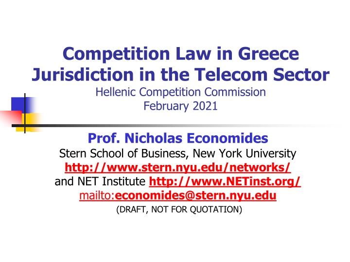 competition law in greece jurisdiction