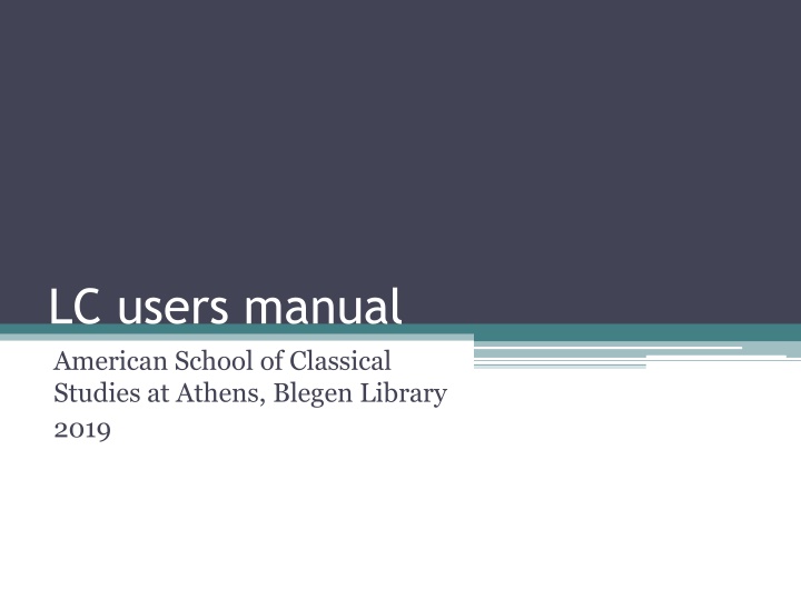 lc users manual american school of classical