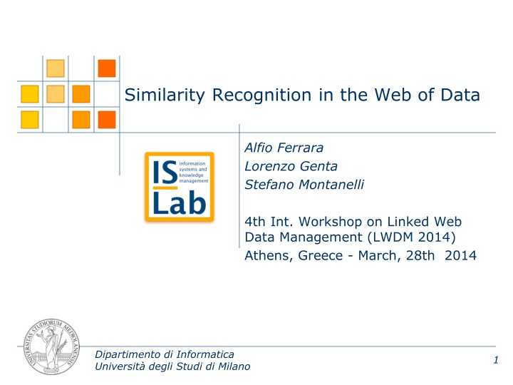 similarity recognition in the web of data