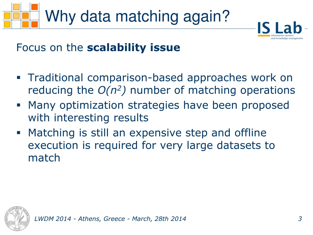 why data matching again