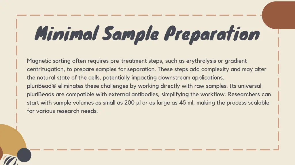 minimal sample preparation