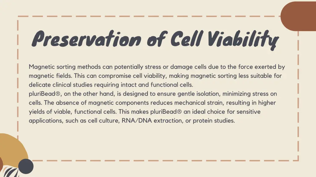 preservation of cell viability