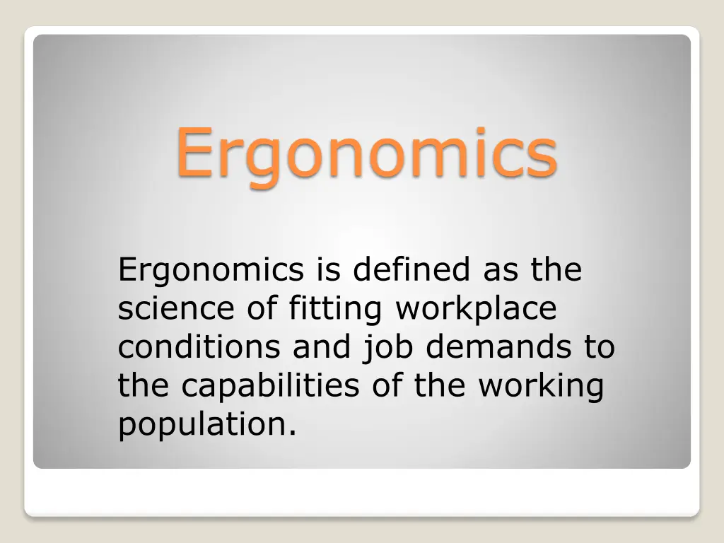 ergonomics 1