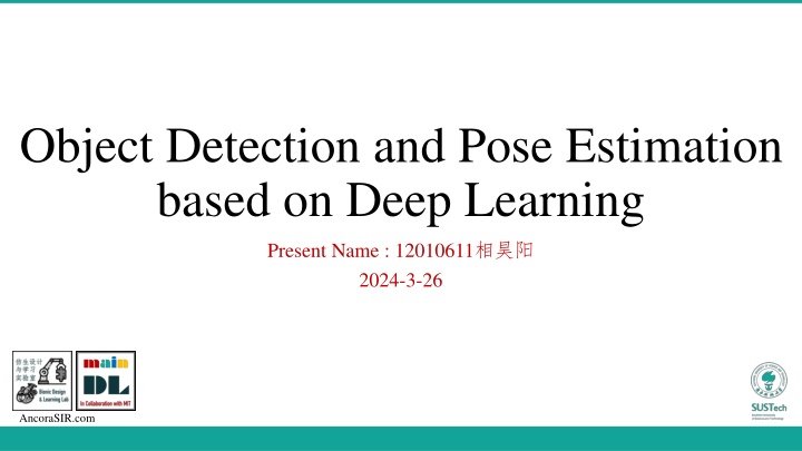 object detection and pose estimation based