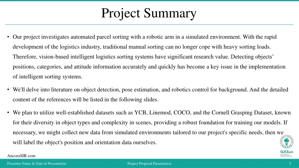 project summary