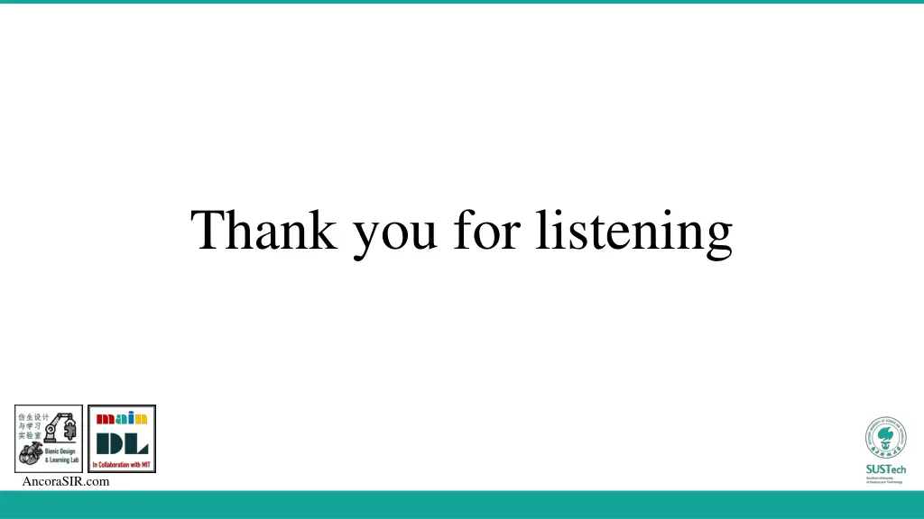 thank you for listening