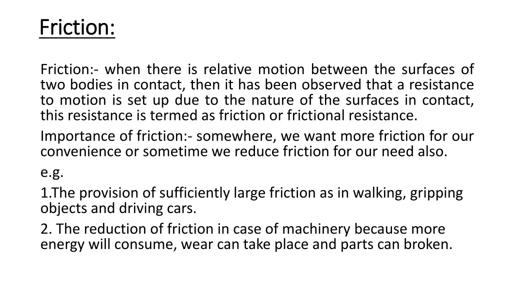 friction friction