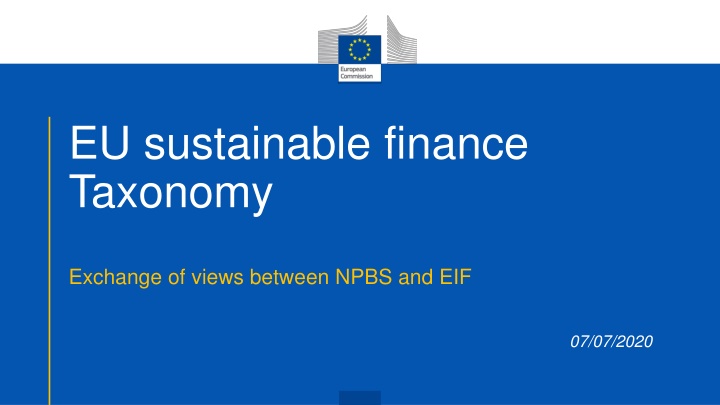 eu sustainable finance taxonomy