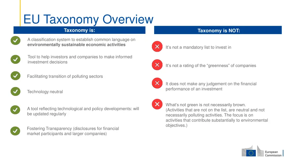 eu taxonomy overview taxonomy is