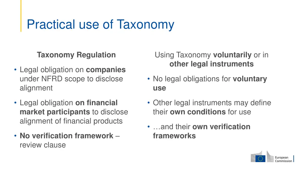 practical use of taxonomy