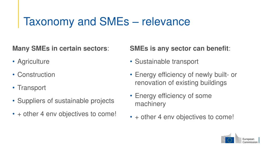 taxonomy and smes relevance